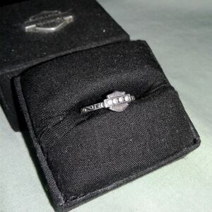 Harley-Davidson women's ring w/cubic zirconia stones